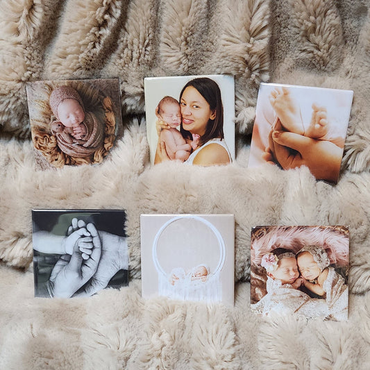 Square Photo Magnets - Set of 6