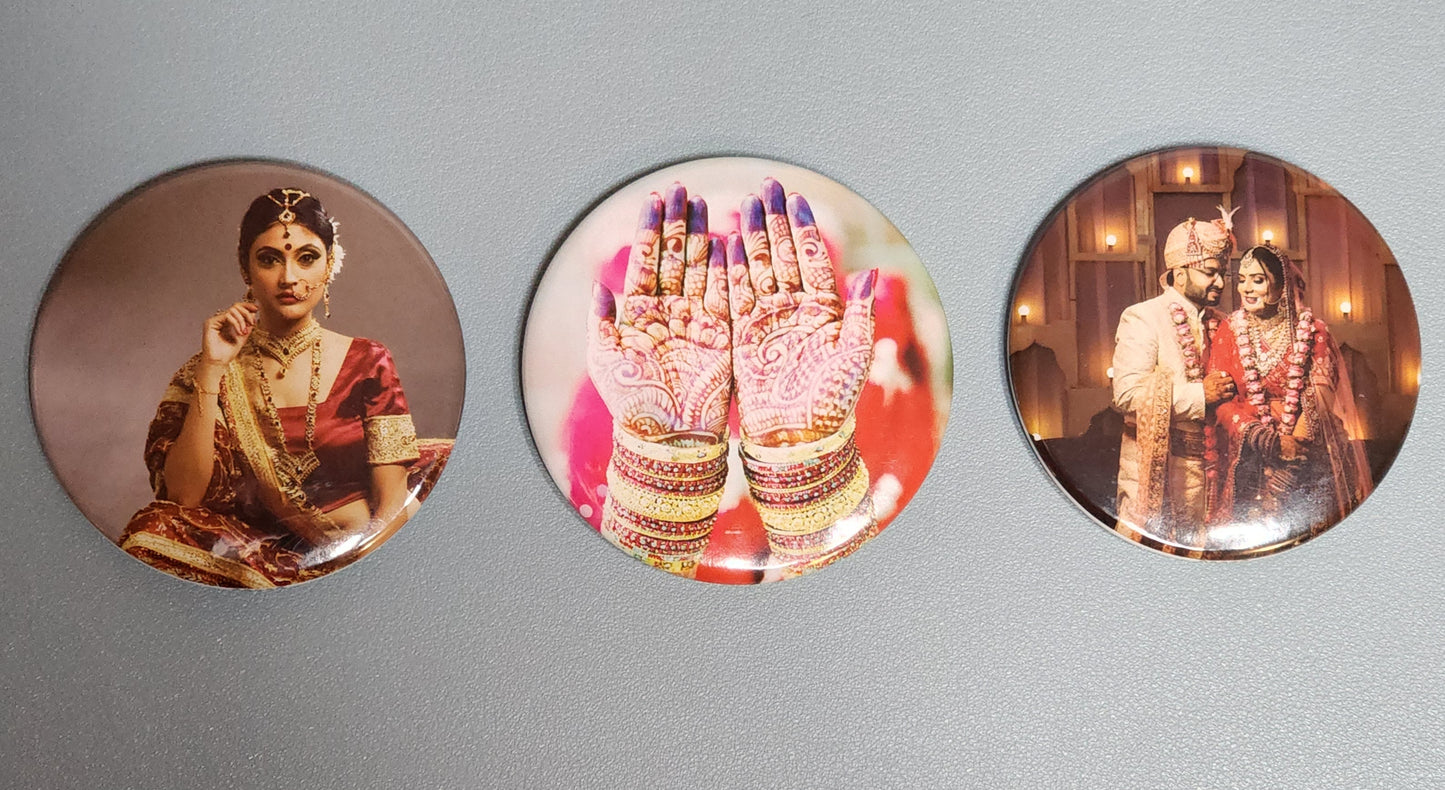 Round Photo Magnets - Set of 3