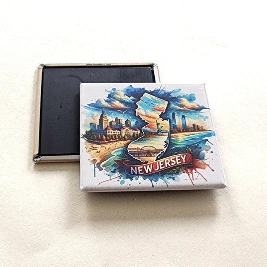 New Jersey - Retro State Magnet