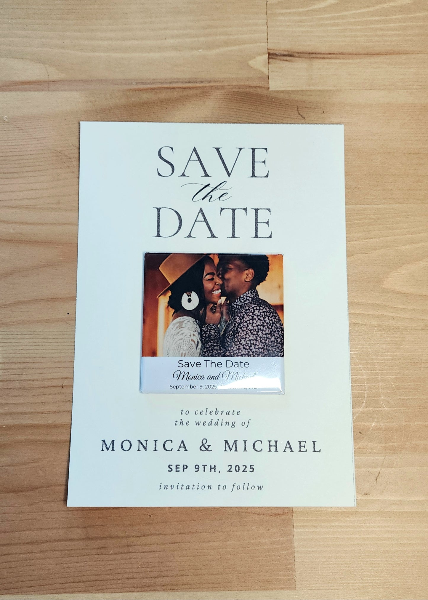 Custom Save the Date Announcement – 5x7 Card with Envelope