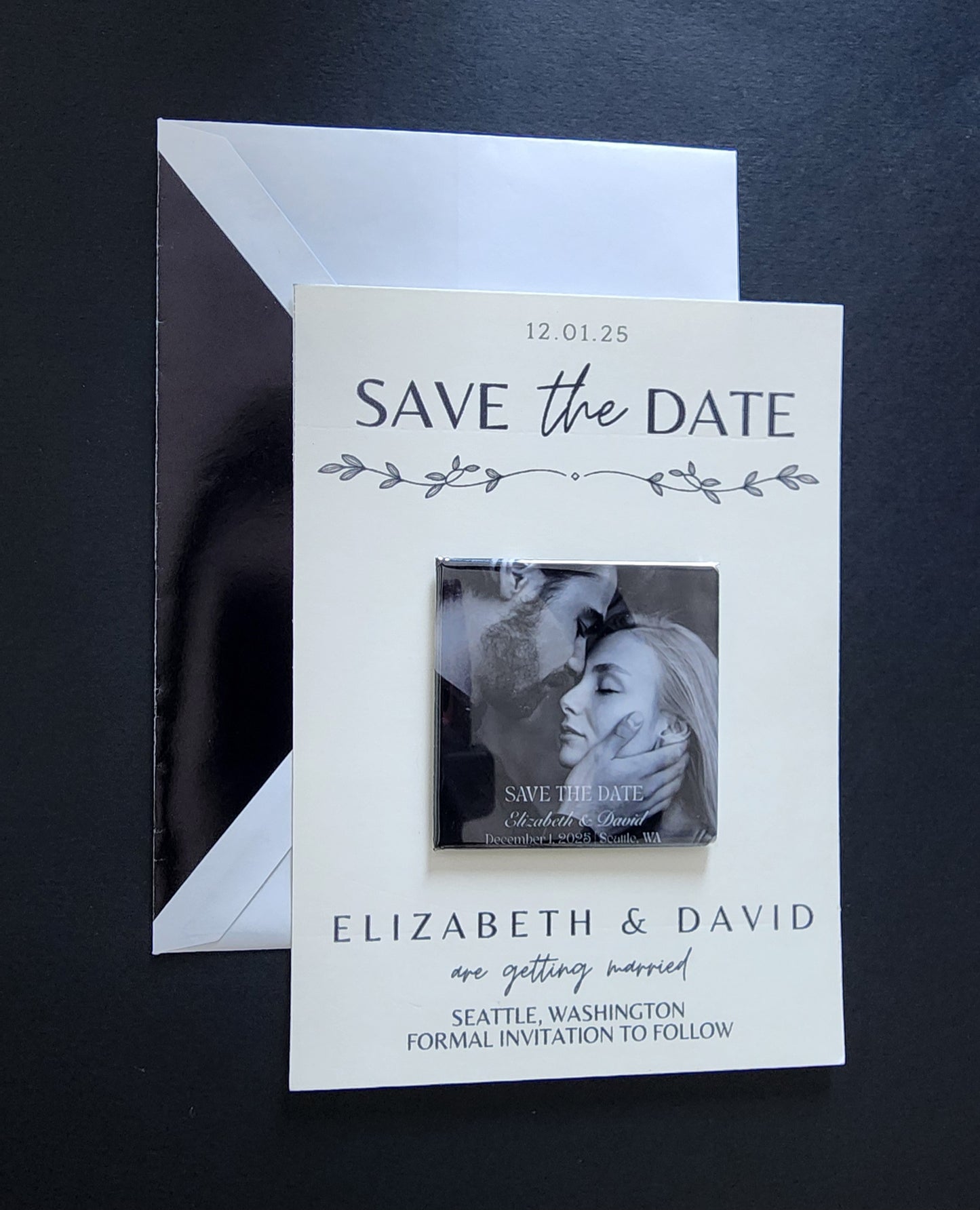 Custom Save the Date Announcement – 5x7 Card with Envelope