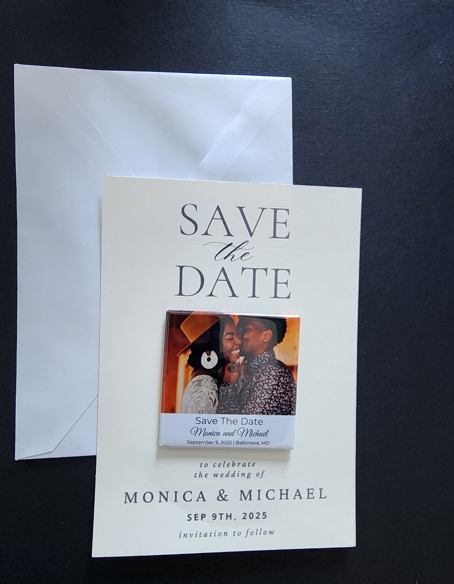 Custom Save the Date Announcement – 5x7 Card with Envelope