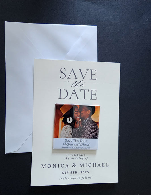 Custom Save the Date Announcement – 5x7 Card with Envelope