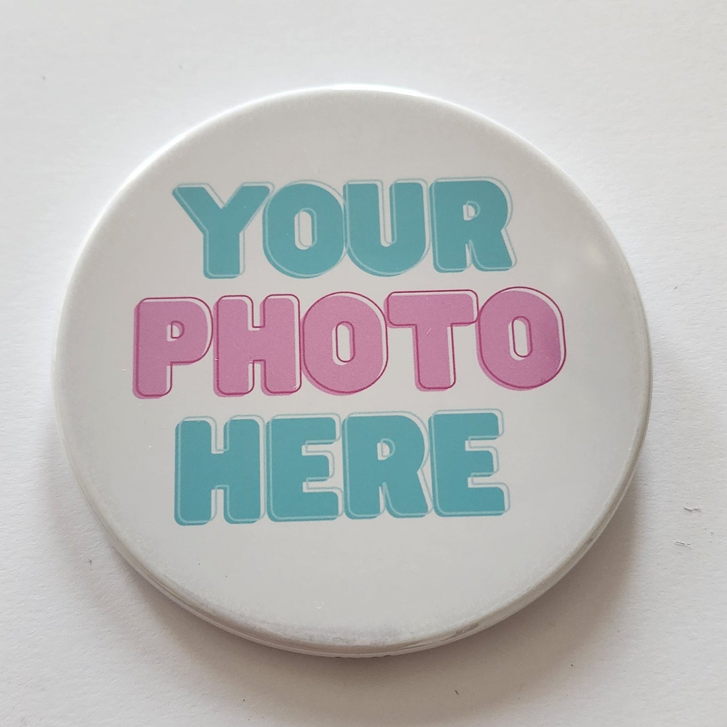 Custom 3.5" Round Photo Button
