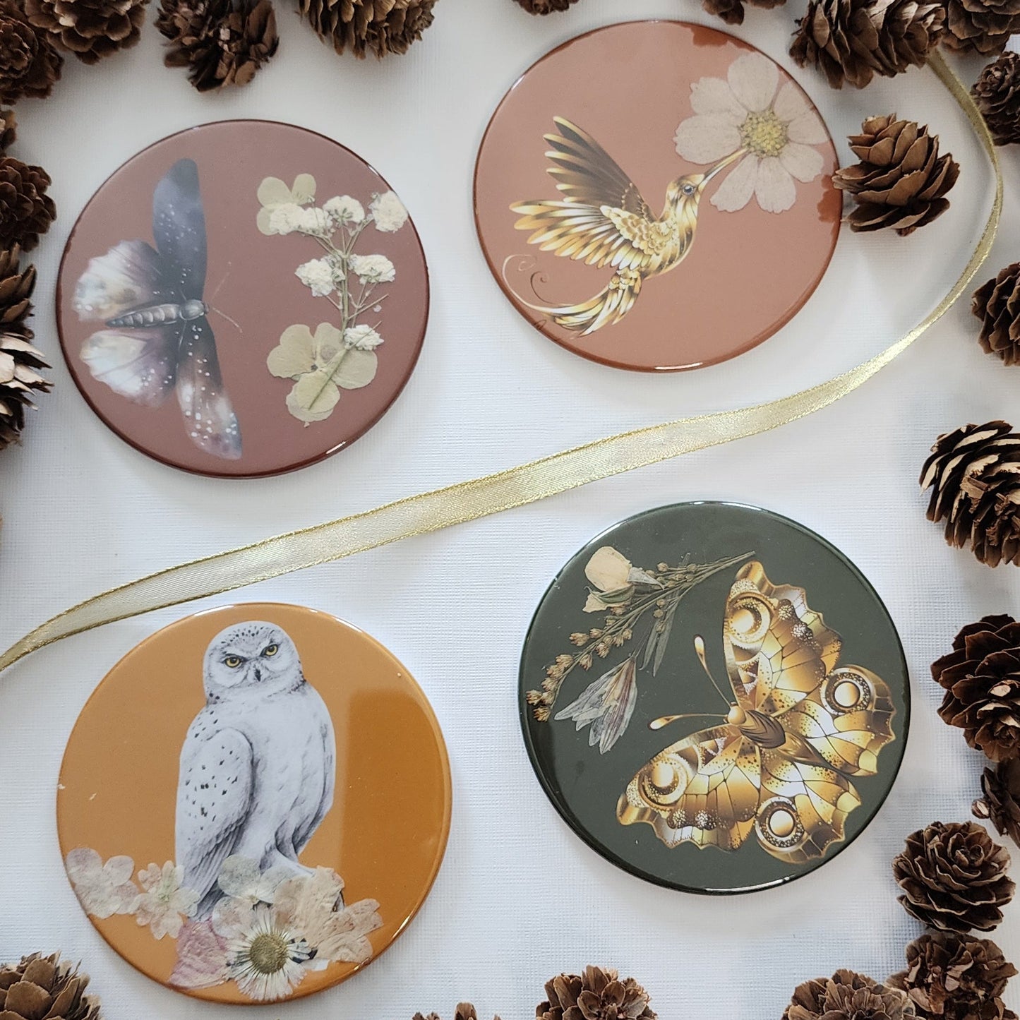 Gilded Wings Coaster Set