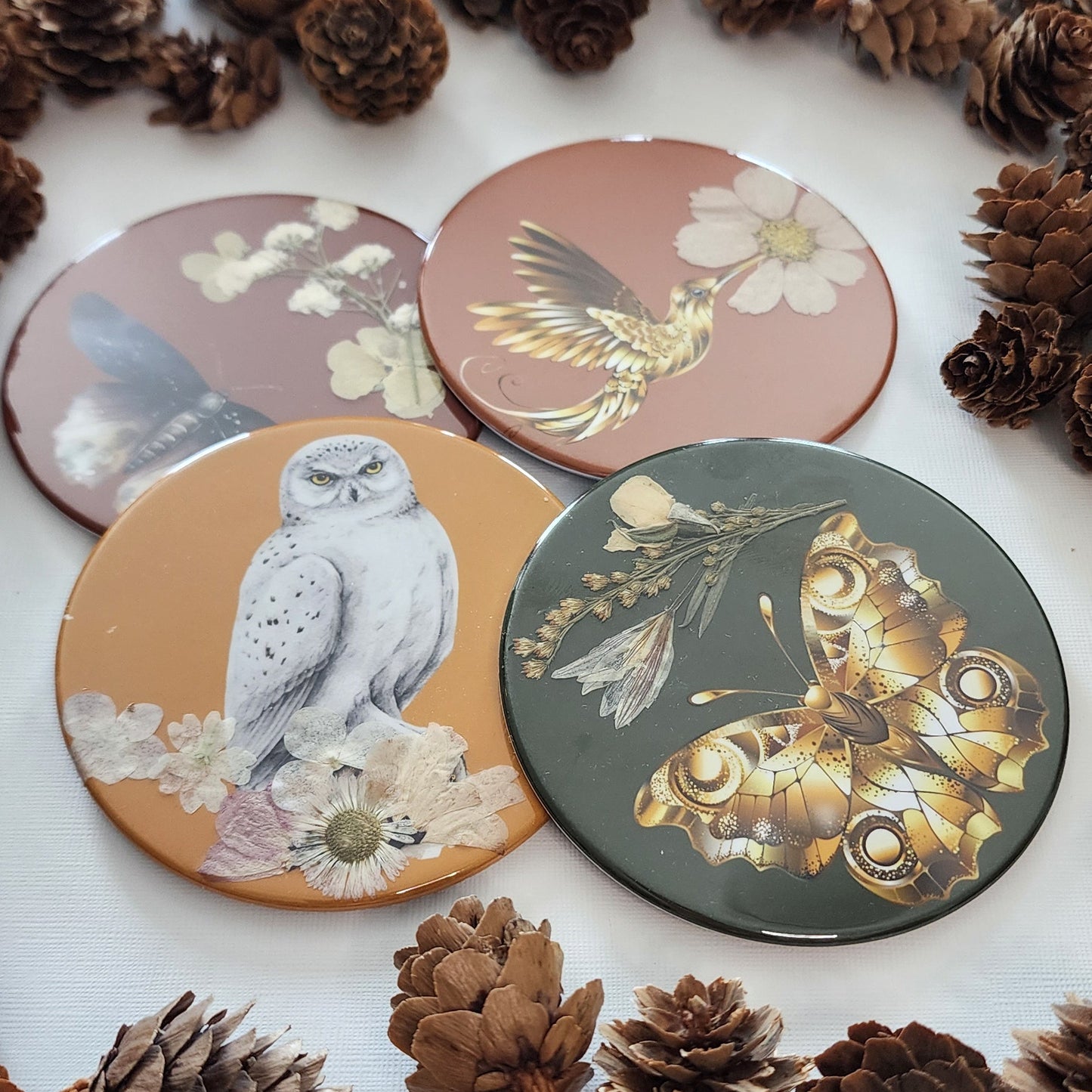Gilded Wings Coaster Set