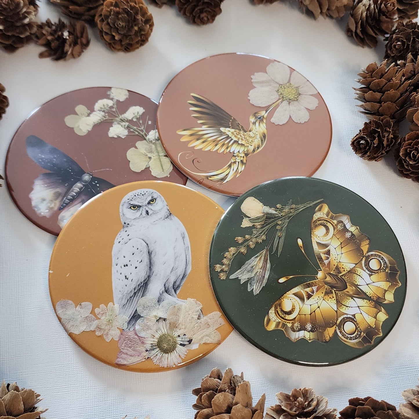 Gilded Wings Coaster Set