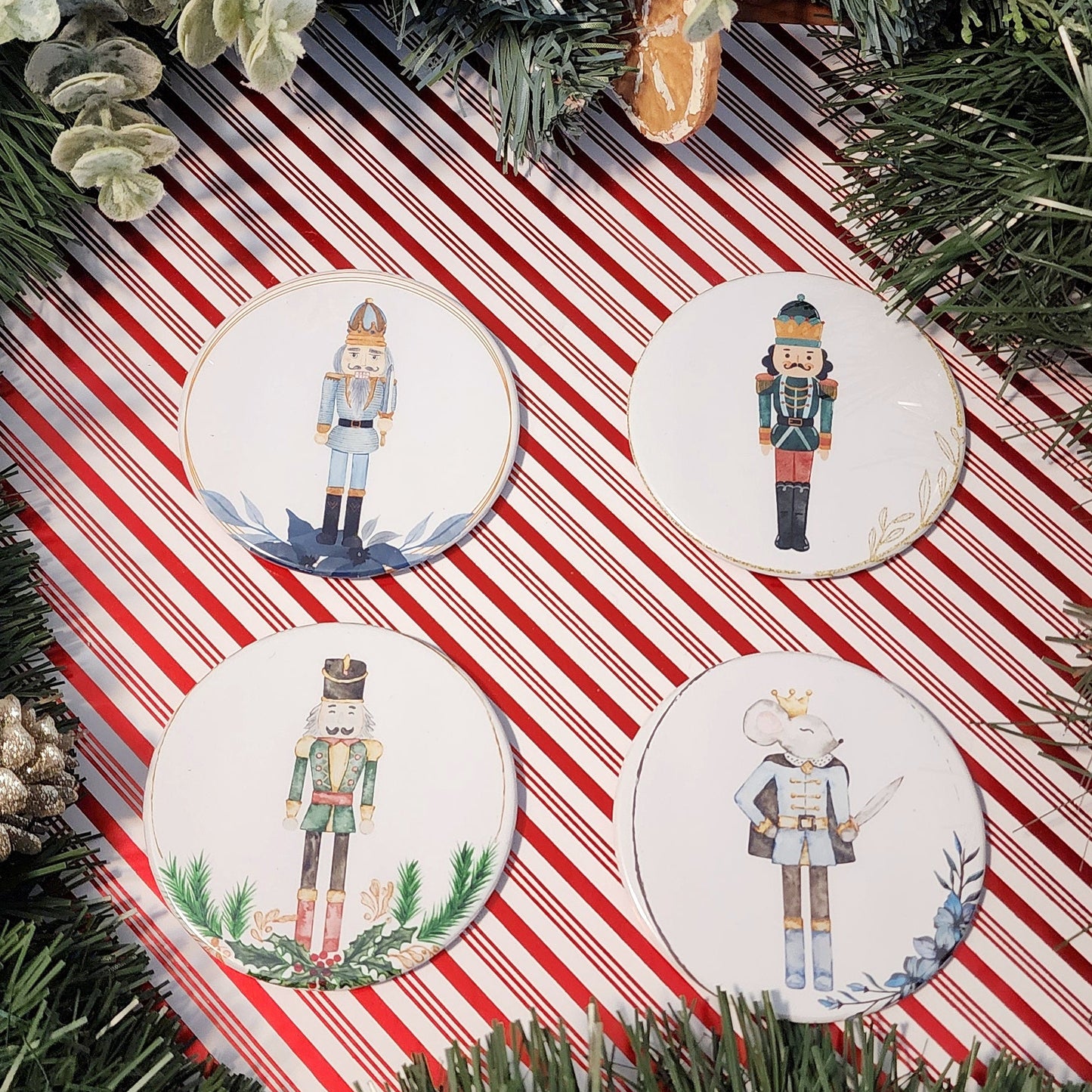 Vintage Nutcracker Coasters - Set of 4