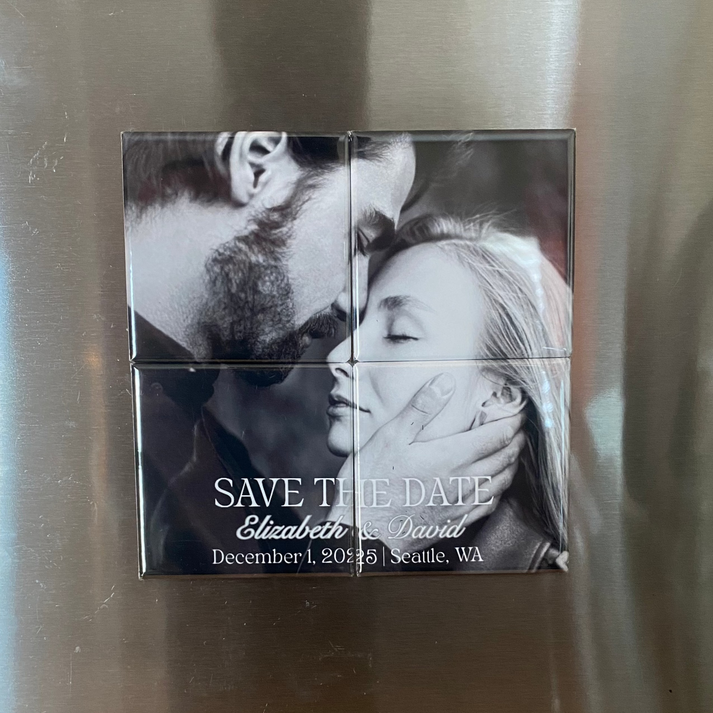 Save The Date - 4pc Magnet Mosaic