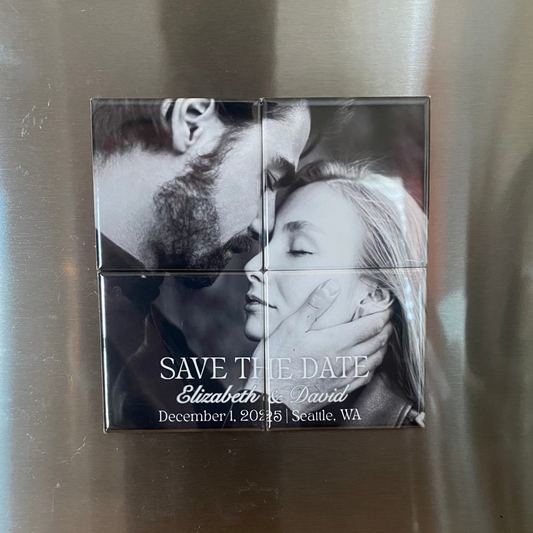 Save The Date - 4pc Magnet Mosaic